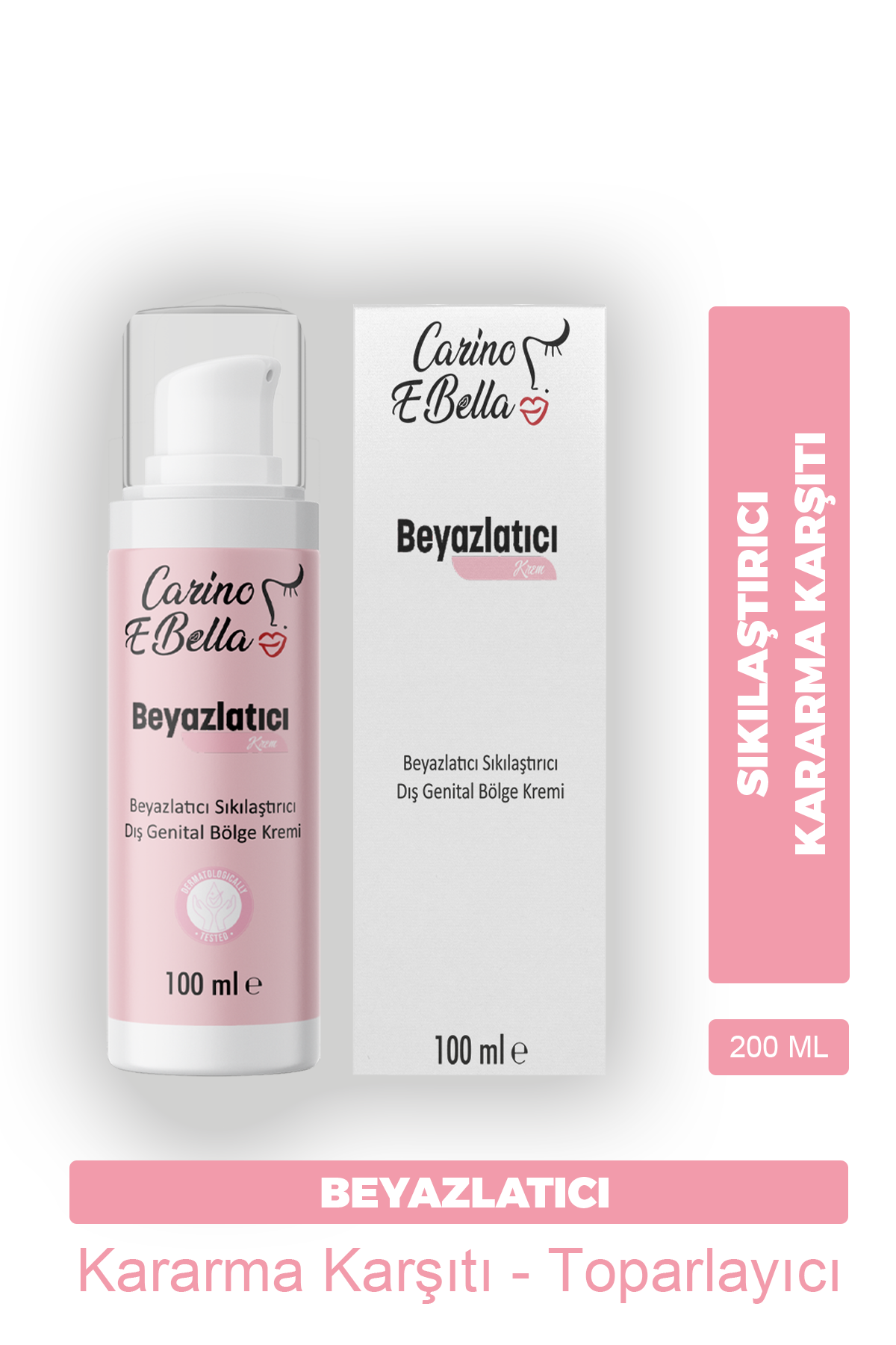 Carino E Bella Genital Bölge Sıkılaştırıcı Daraltıcı Beyazlatıcı Koku Giderici Krem 100 Ml