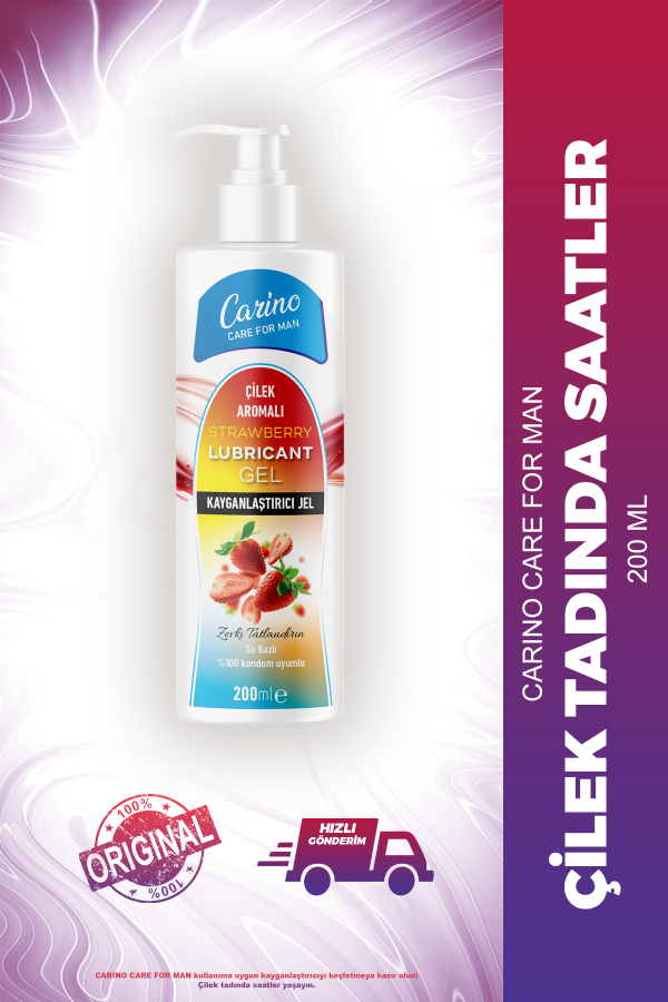 Çilekli Kayganlaştırıcı Jel Su Bazlı 200 ml