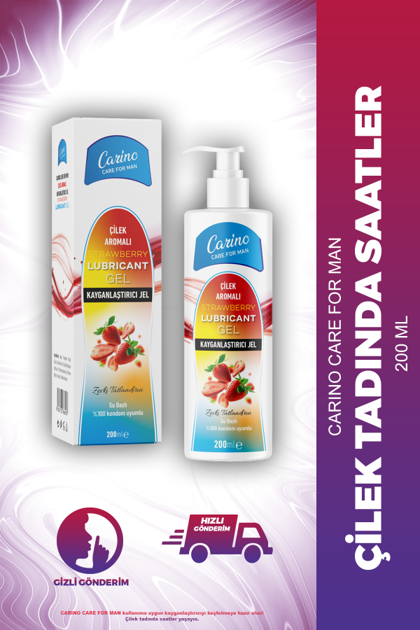 Çilekli Kayganlaştırıcı Jel Su Bazlı 200 ml