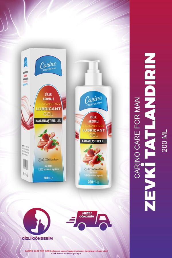Çilekli Kayganlaştırıcı Jel Su Bazlı 200 ml