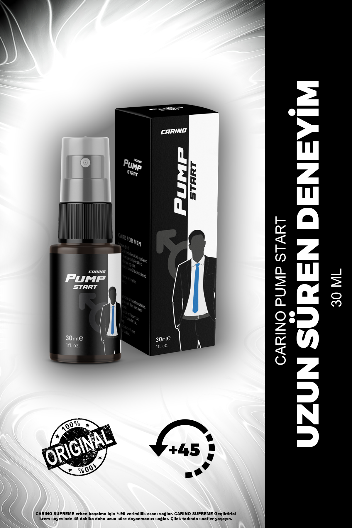 Pump Start Uzun Süren Deneyim Erkek Sprey 30ml